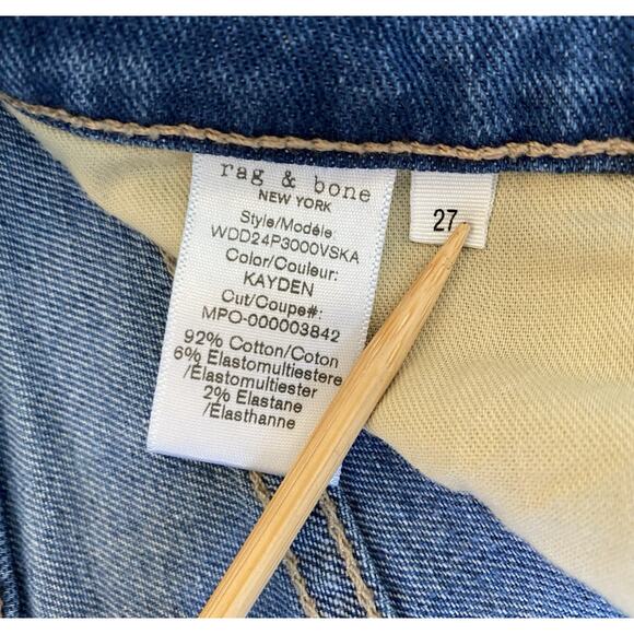 Rag & Bone Sofie High Rise Ankle Ultra Wide Leg Jeans 27 Kayden Retro Preppy - Picture 7 of 14